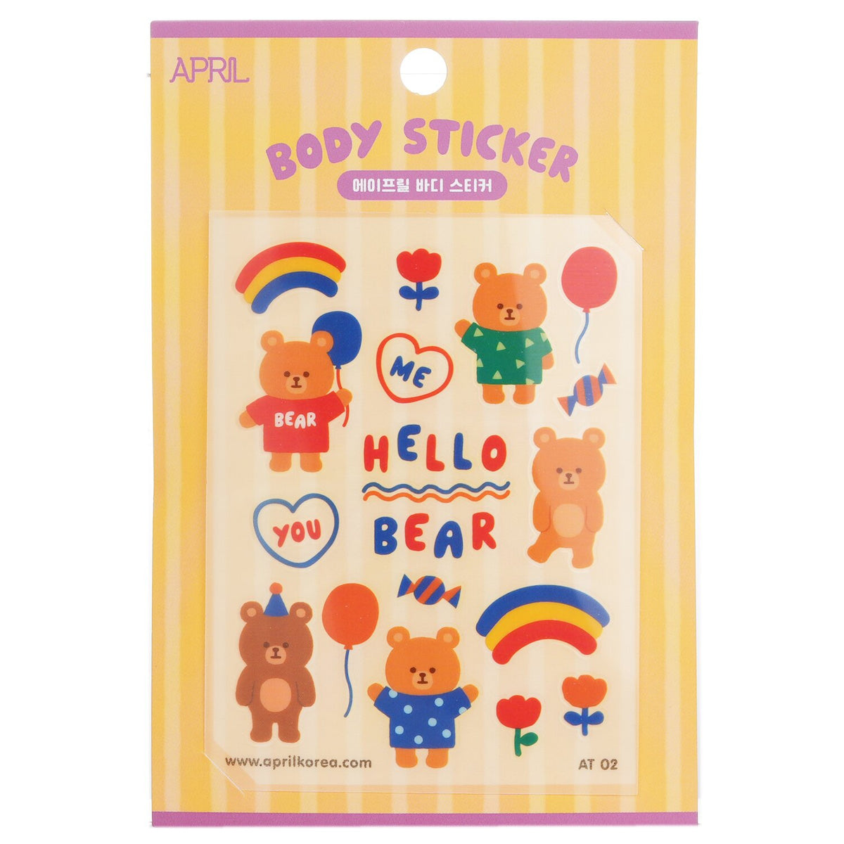 April Korea - April Body Sticker - # AT 02  - 1pc