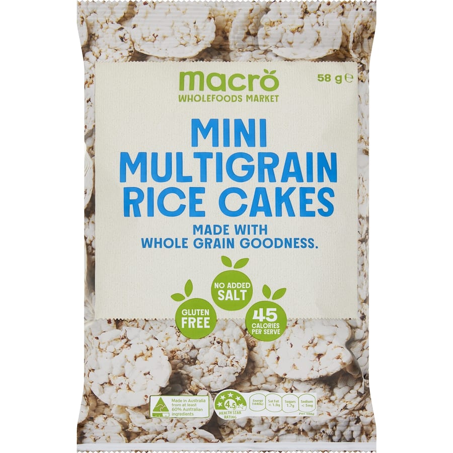 Macro Mini Multigrain Rice Cakes Plain 58g