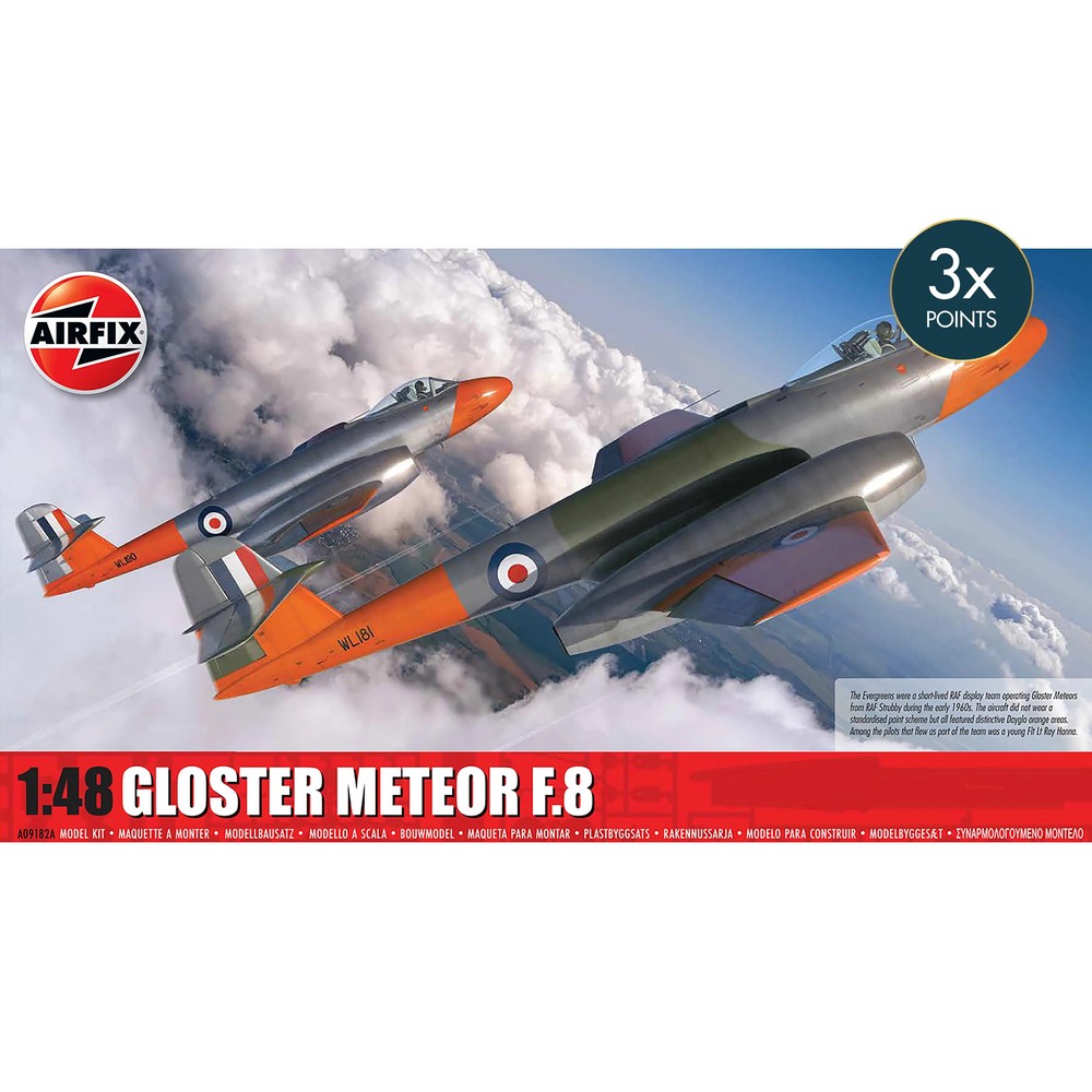 Gloster Meteor F.8 Airfix 1:48 Scale Model Kit