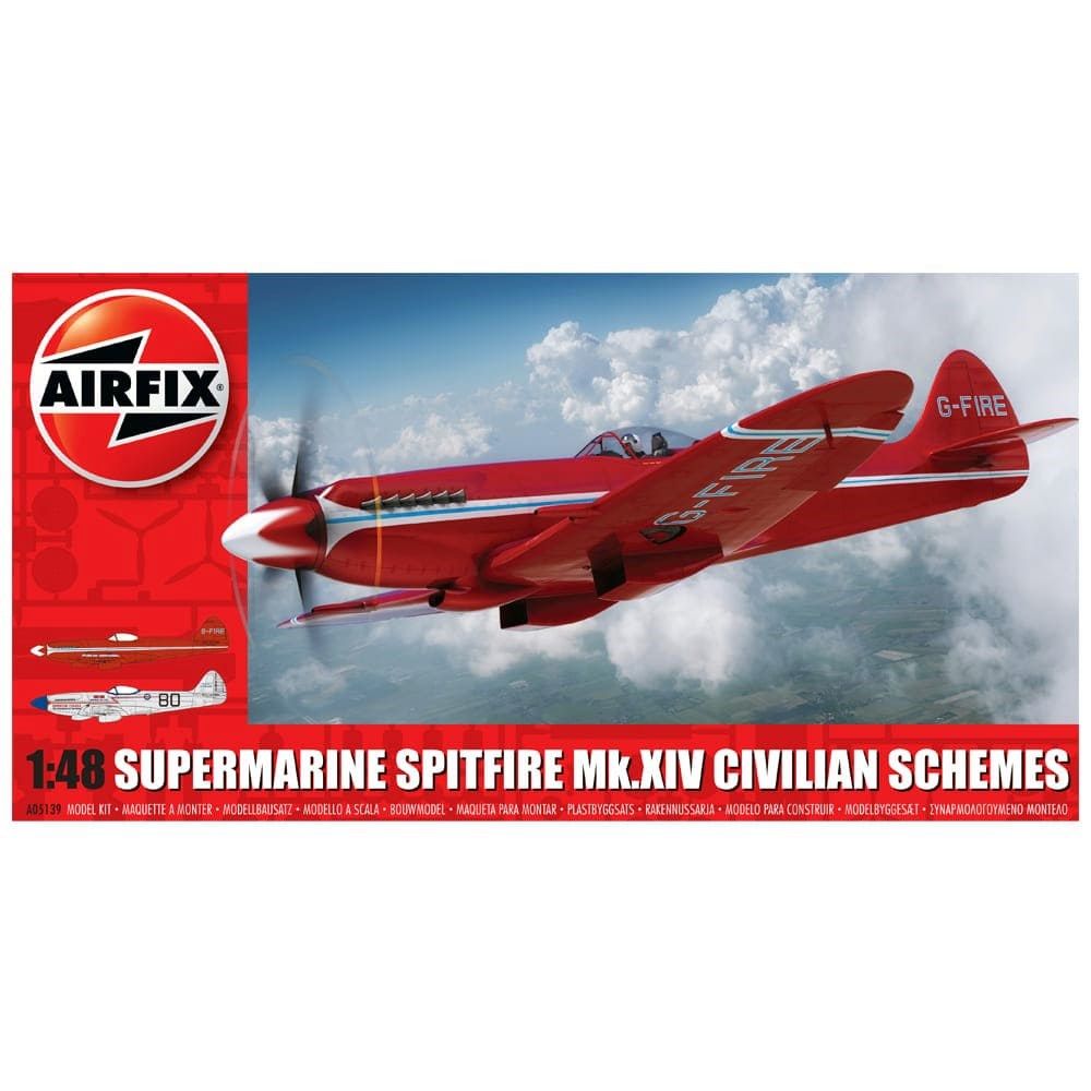 Supermarine Spitfire MkXIV Civilian Schemes Airfix 1:48 Scale Model Kit