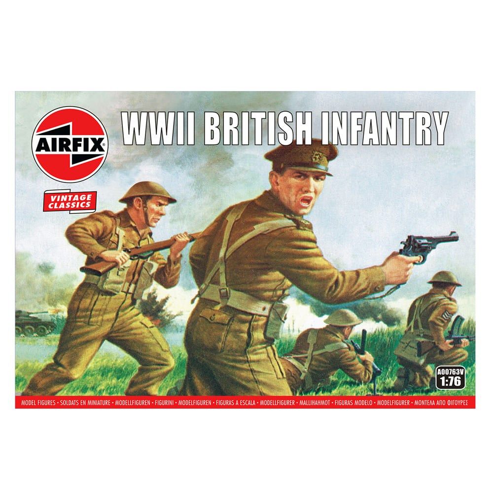 WWII British Infantry Airfix 1:76 Scale Model Kit