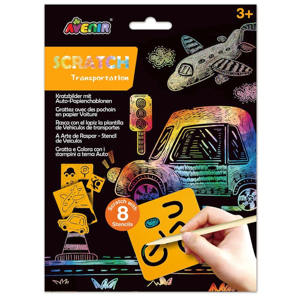 Scratch Transportation W/ Stencil Avenir