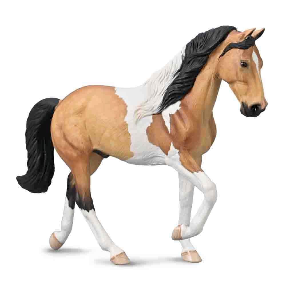 Tennessee Walking Horse Stallion Buckskin Tobiano Figurine CollectA XL