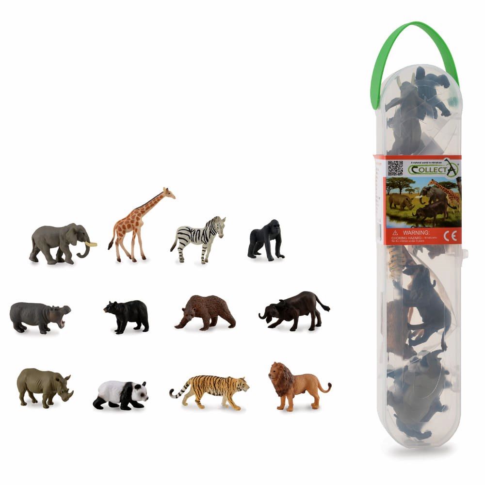 Box of Mini Wild Animals (12 Units) CollectA