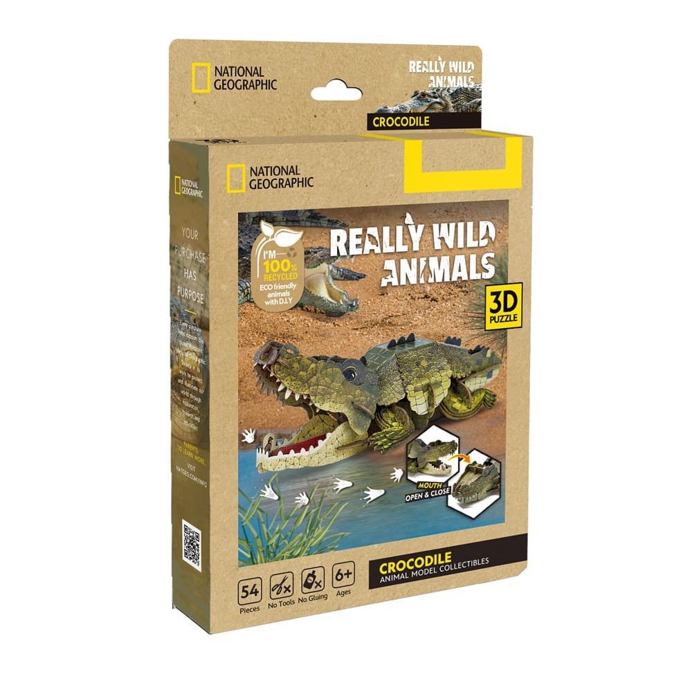 Really Wild Animals Crocodile 3D Puzzle CubicFun