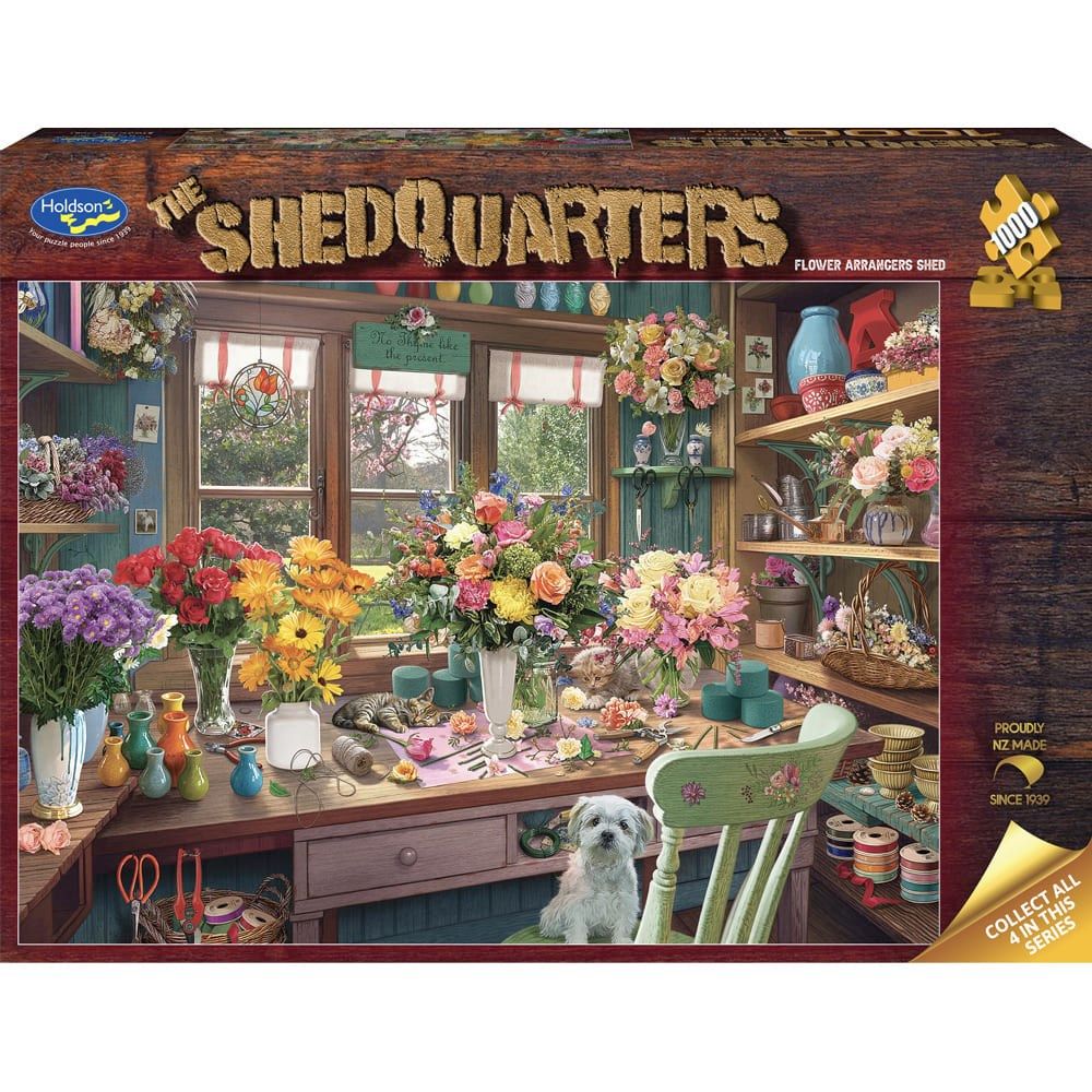Holdson - The Shedquarters - 1000 Piece Puzzle - Flower Arrangers Shed