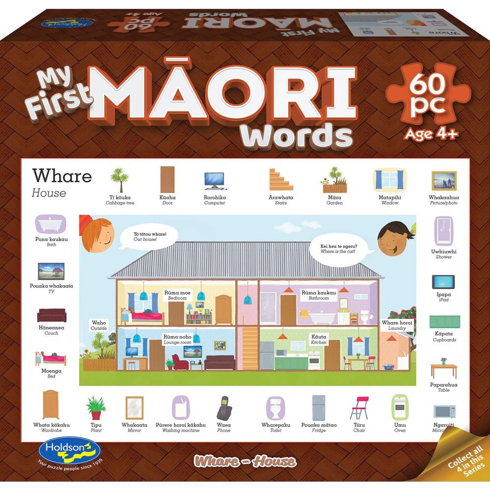 My First Words in Maori Whare House Holdson 60pc Jigsaw Puzzle