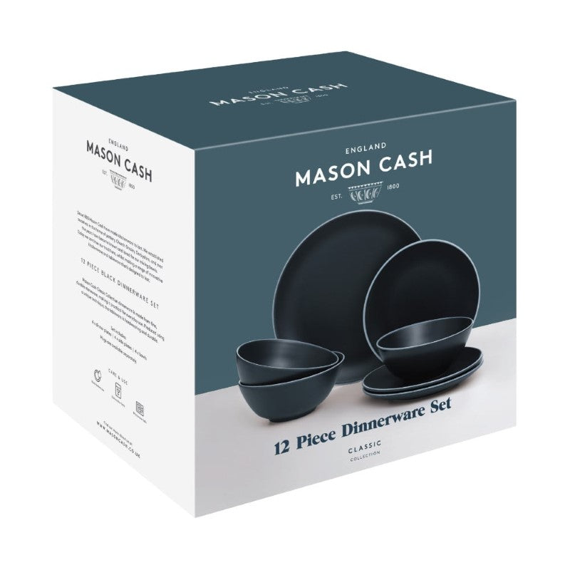 Dinner Set - Mason Cash Black (12pc)
