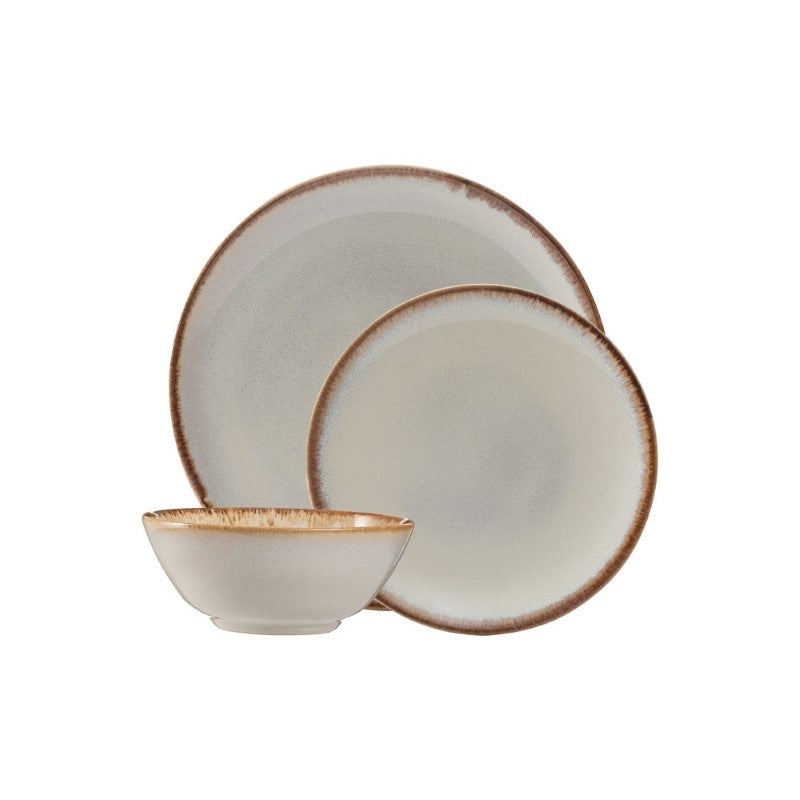 DinnerSet - Mason Cash Reactive Cream (12pc)