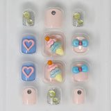 Pink Poppy 3D Fidget Spinner Press On Nails Ice Cream - Toy Vehicle