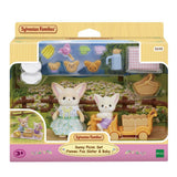 Sylvanian Families Sunny Picnic Set Fennex Fox Sister & Baby