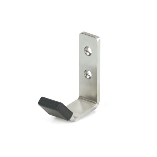 Solid Robe Hook Plastic Tip - Stainless Steel