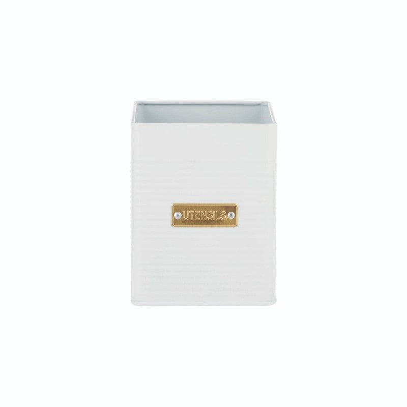 Square Utensil Pot - Typhoon 1.5L (White)