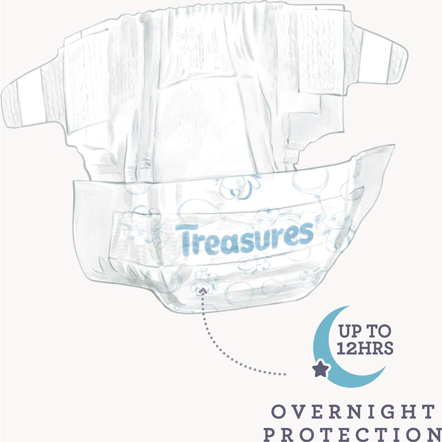 Treasures Dry & Snug Nappy Pants Toddler 10-15kg Convenience 18pack