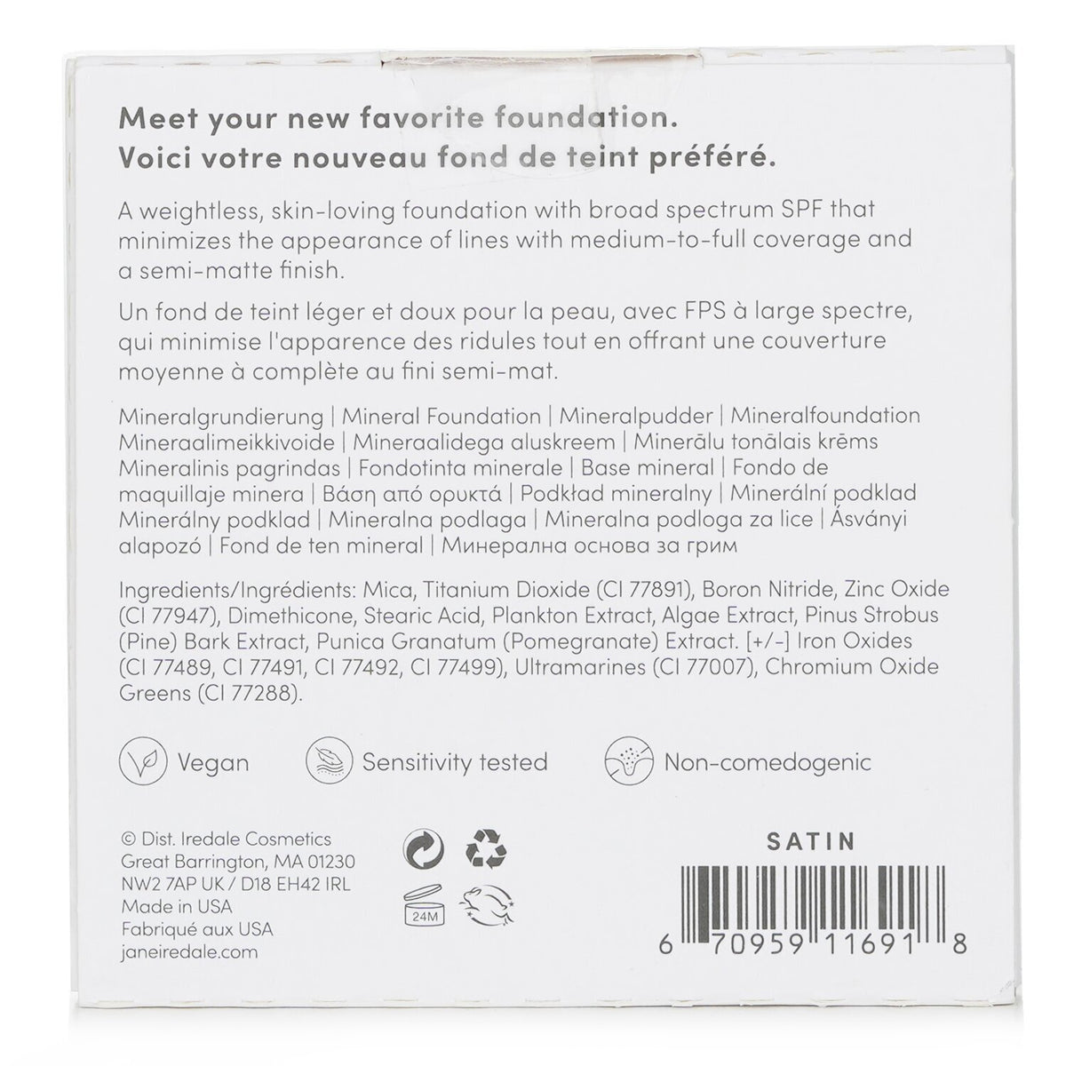 Jane Iredale - PurePressed Base Mineral Foundation Refill SPF 20 - Satin  - 9.9g