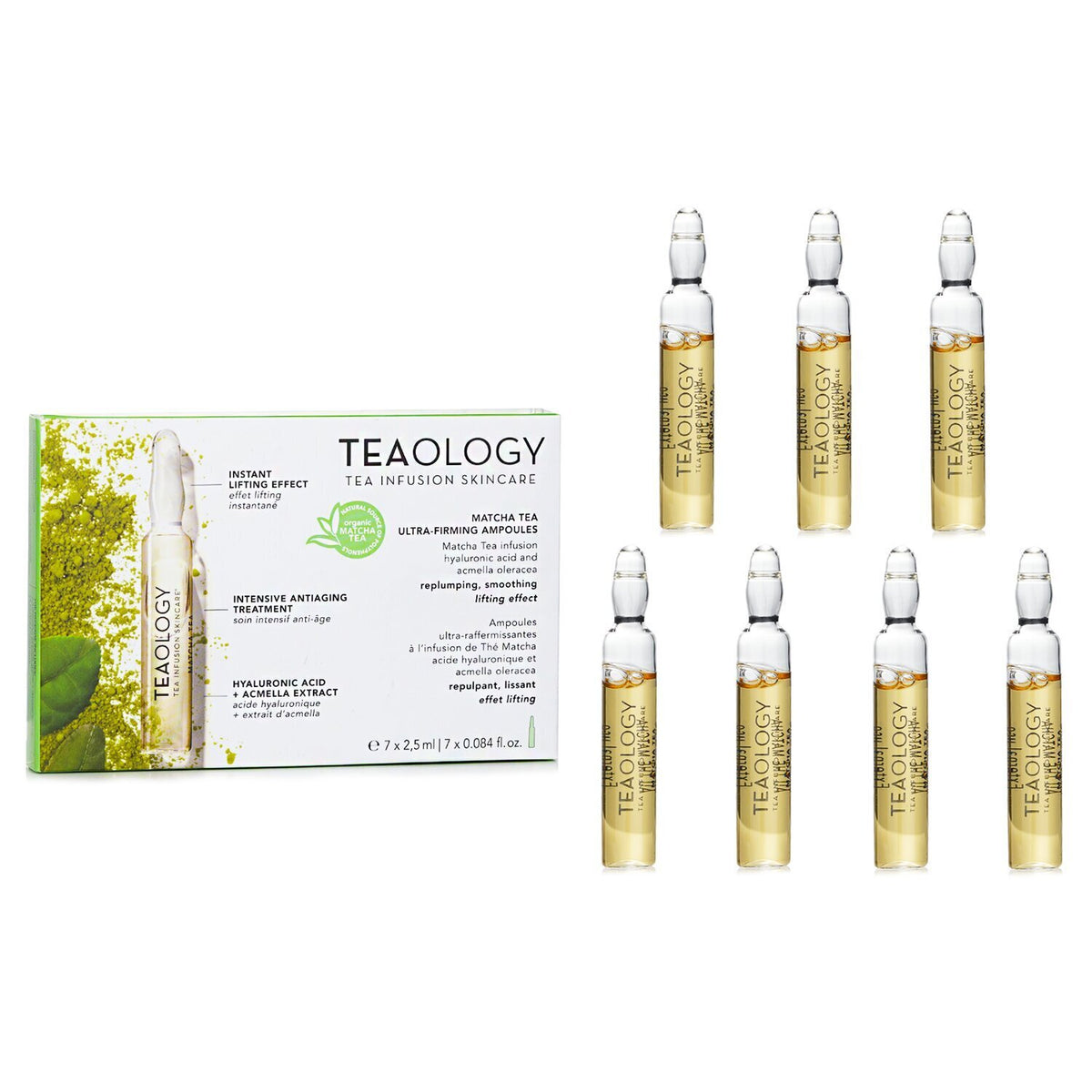 Teaology - Matcha Tea Ultra Firming Ampoules  - 7x2.5ml/0.084oz