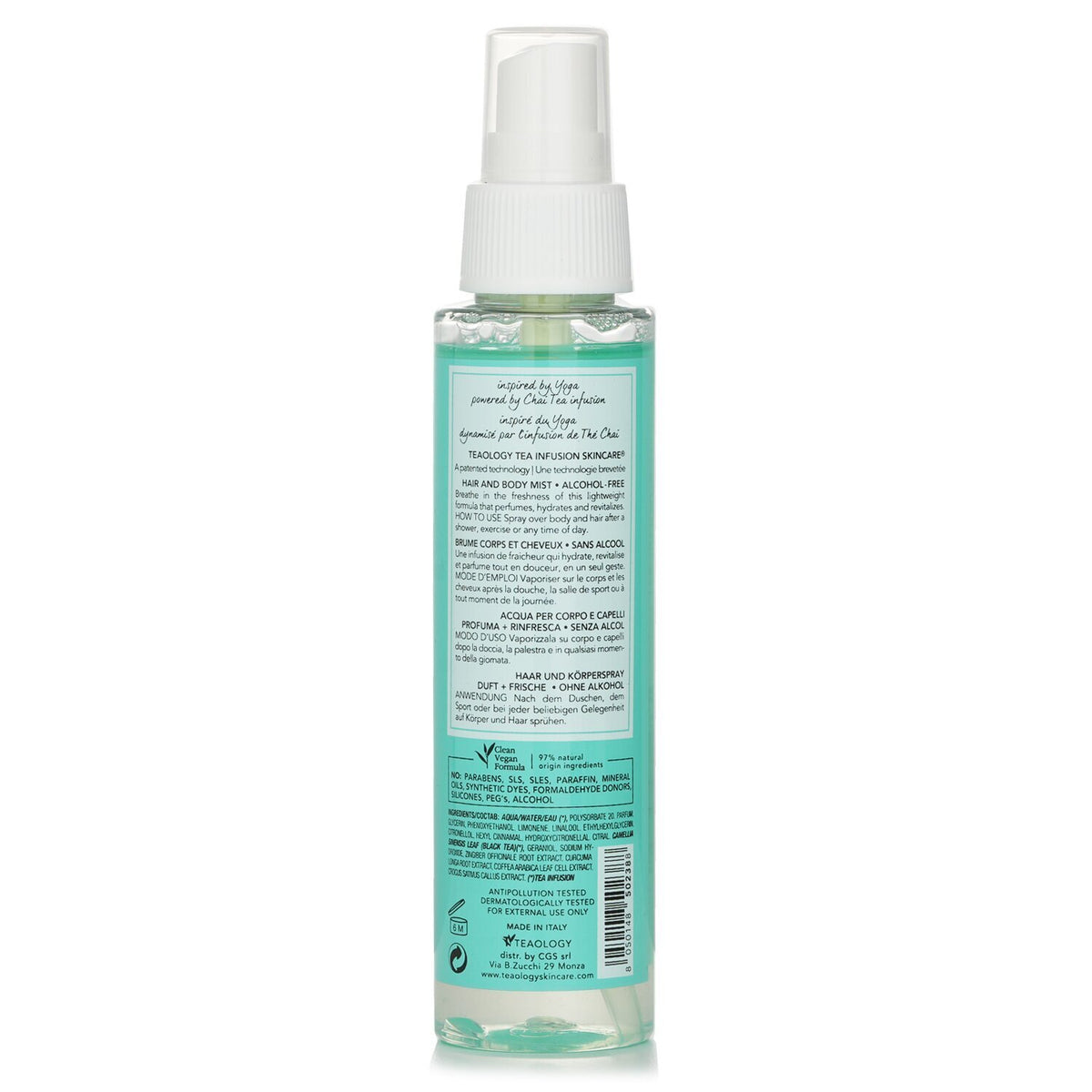 Teaology - Yoga Care Breathe 2 In 1 Perfumes + Refreshes Body Mist  - 100ml/3.3o