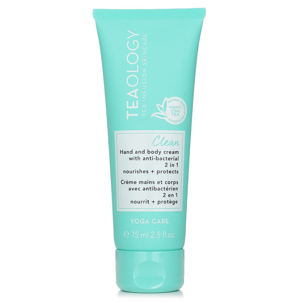 Teaology - Yoga Care Clean 2 in 1 Anti Bacterial Hand & Body Cream  - 75ml/2.5oz