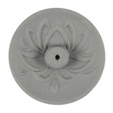 Grey Lotus Terracotta Incense Plate