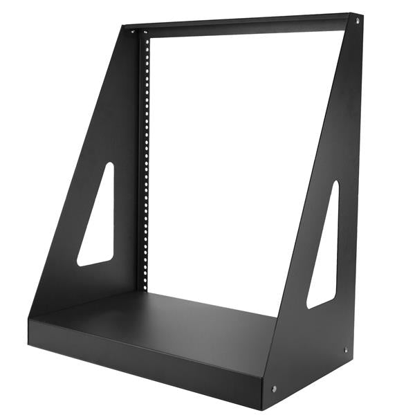Heavy Duty 12U 2-Post Open Frame Rack for Network and A/V Equipment - Compact & Sturdy