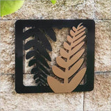 Wall Art - 2 Tone Rectangle Fern  Art Panels (300mm)- Kiwiana