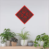 2 Tone Square Tapa 1 Black Acrylic + Red ACM Art Squares