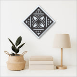2 Tone Square Tapa 2 Black Acrylic + White ACM Art Squares
