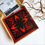 2 Tone Square Tapa 3 Black Acrylic + Red ACM Art Squares