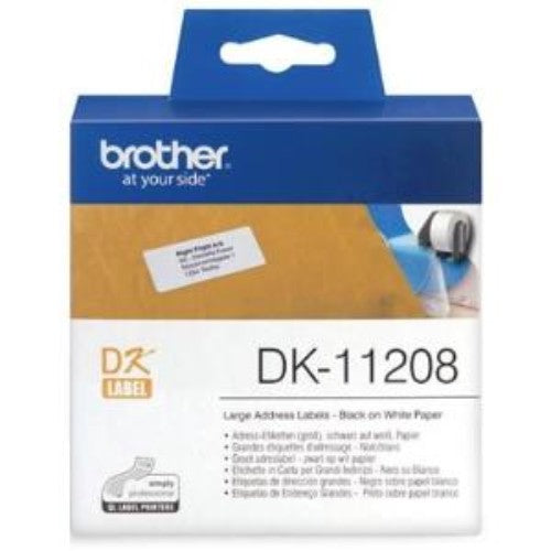 Brother P-Touch DK Address Labels - 38mm x 90mm - 400 Self-Adhesive Labels for Home & Office