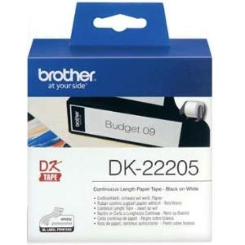 Brother Continuous Paper Tape - 62mm x 30.48m - Versatile Labeling Solution for Home & Office