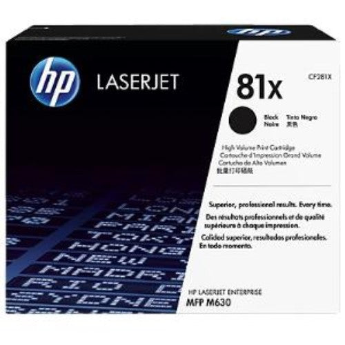 HP 81X Toner Cartridge - High Yield Black Laser Cartridge - 25,000 Pages - Genuine HP Supplies