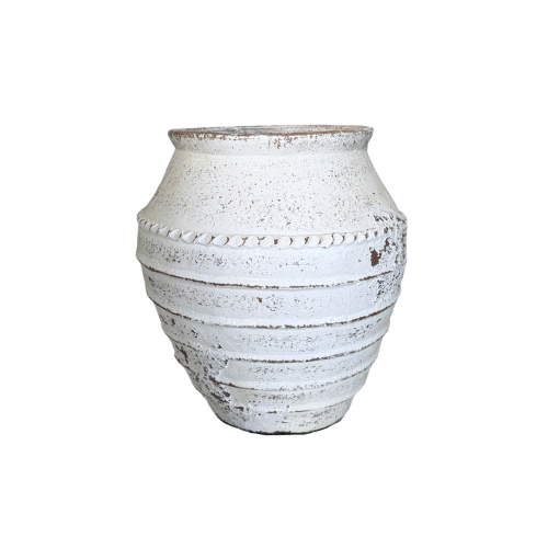Lombok Pot - Mia Antique Whitewash Small (38 x 40cm)