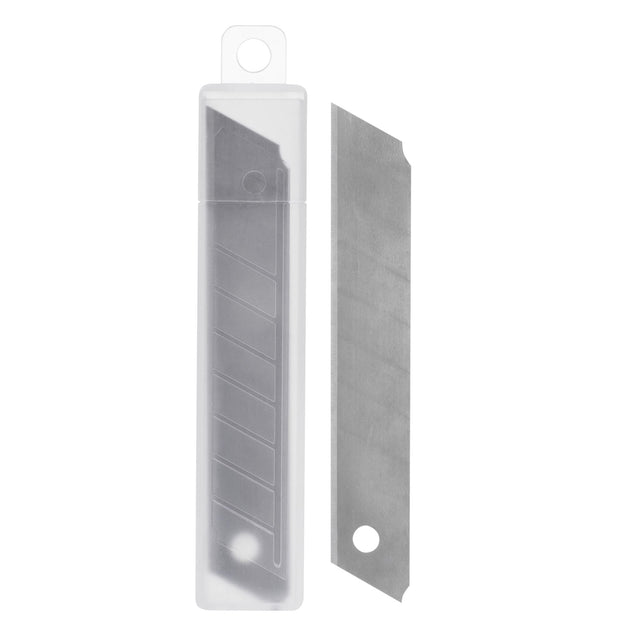 Pack of 6 CELCO 18mm snap-off replacement blades with plastic safety shell for efficient and secure storage.