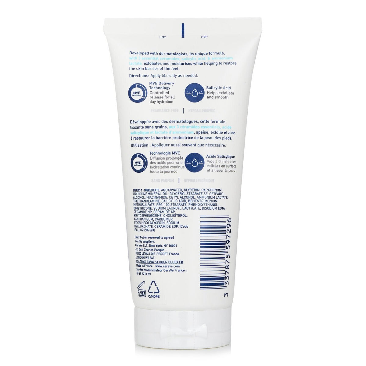 CeraVe - SA Renewing Foot Cream  - 88ml/3oz