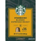 Starbucks By Nespresso Coffee Pods Blonde Espresso Roast 36pack