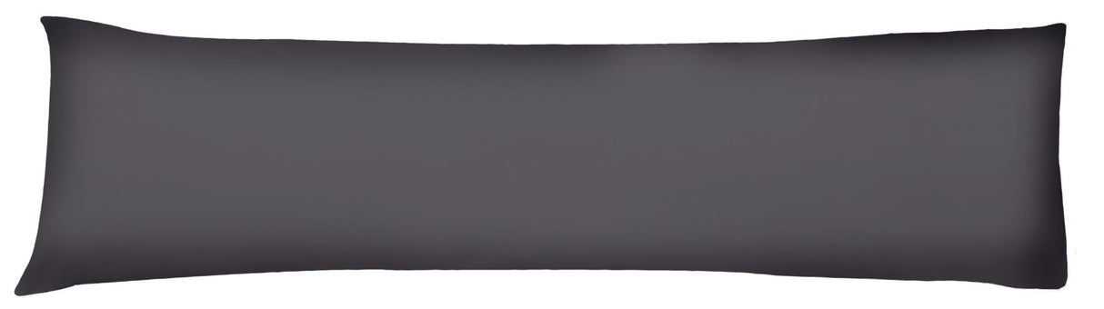 Charcoal pillowcase from Logan & Mason, crafted from 300 TC breathable cotton for comfort and style.