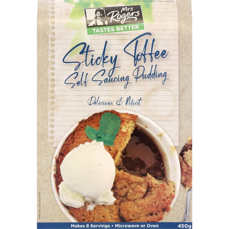 Mrs Rogers Pudding Mix Sticky Toffee Self Saucing 450g