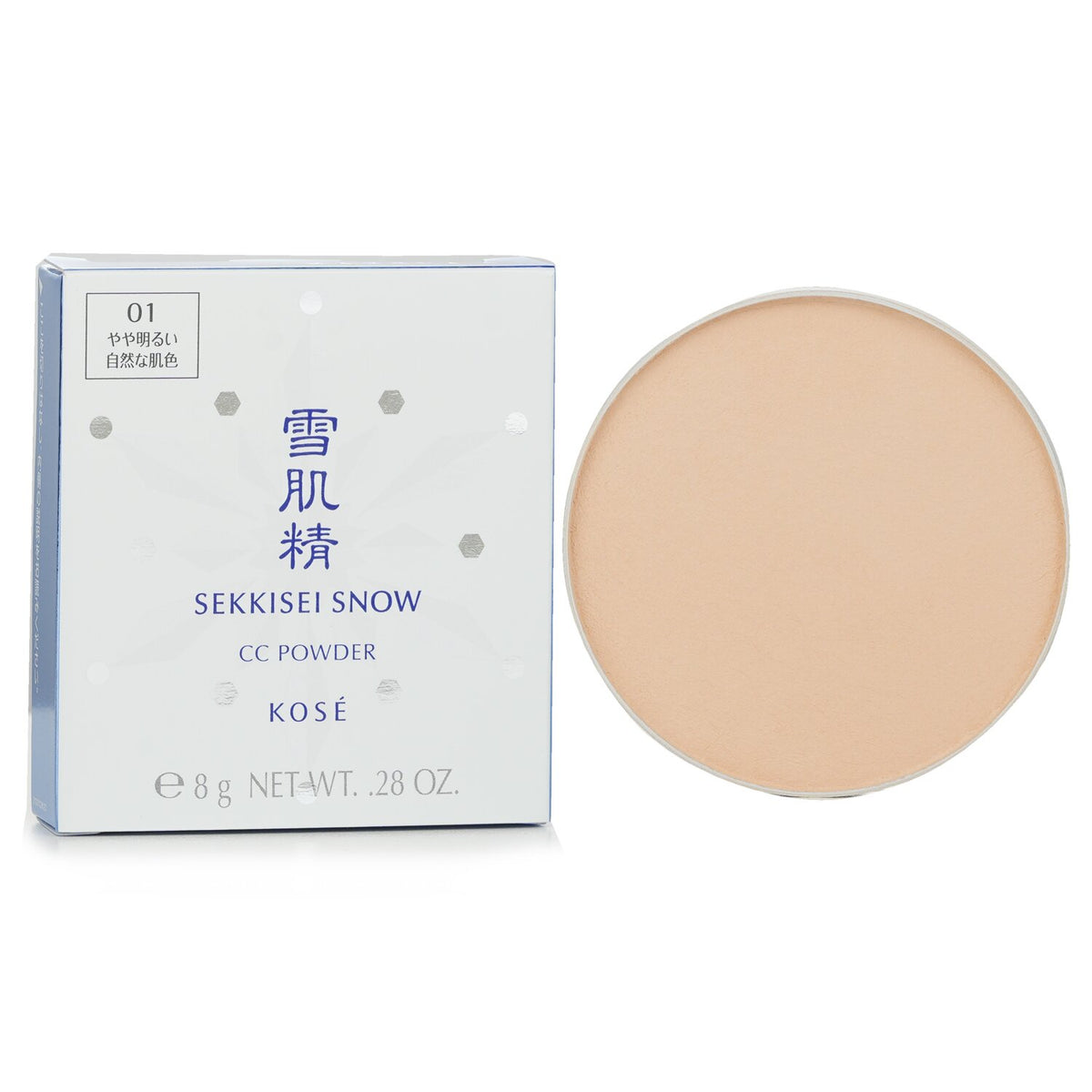 Kose - Sekkisei Snow CC Powder Case With Sponge SPF 14 #01  - 8g/0.28oz