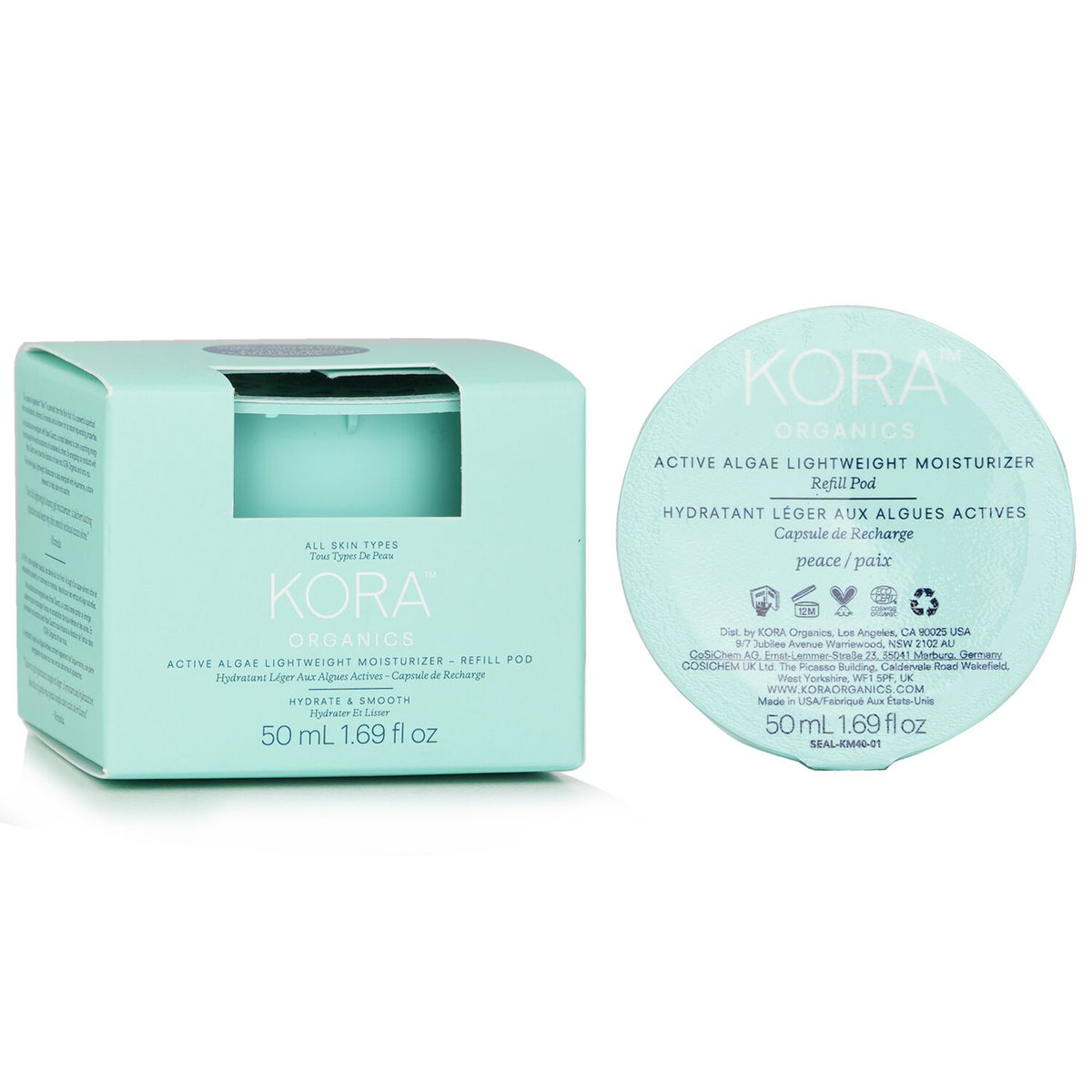 Kora Organics - Active Algae Lightweight Moisturizer Refill  - 50ml/1.69oz