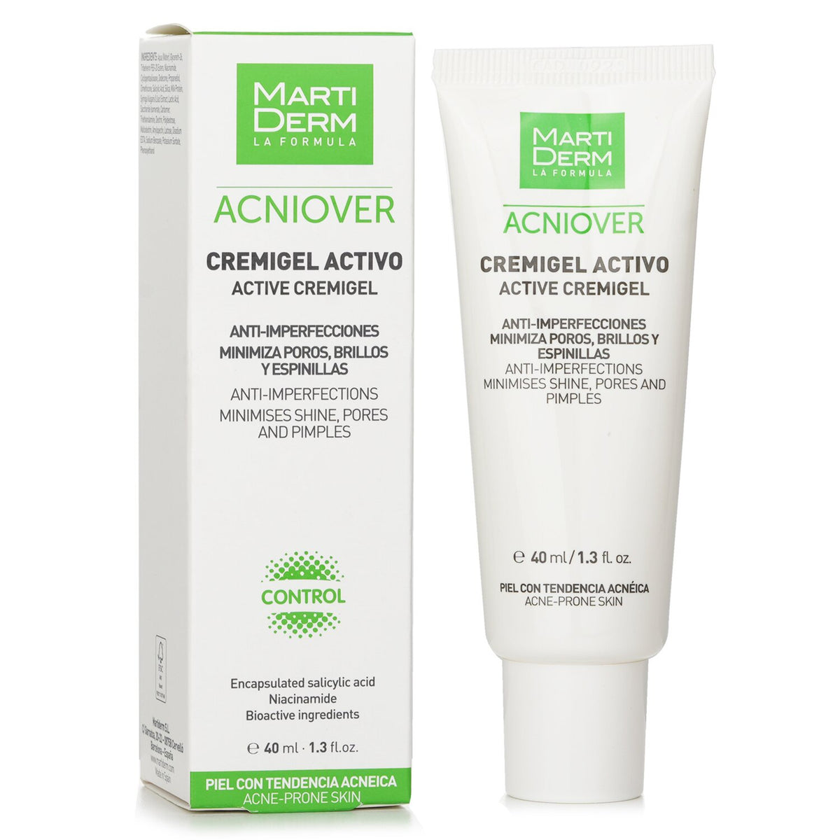 Martiderm - Acniover Active Cremigel (For Acne-Prone Skin)  - 40ml/1.3oz