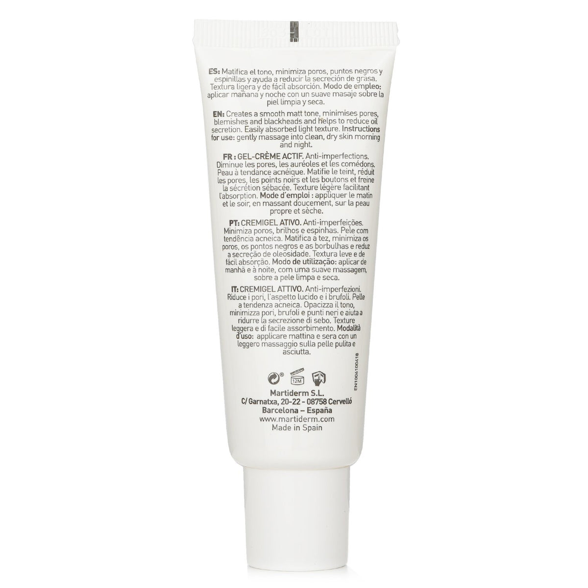Martiderm - Acniover Active Cremigel (For Acne-Prone Skin)  - 40ml/1.3oz