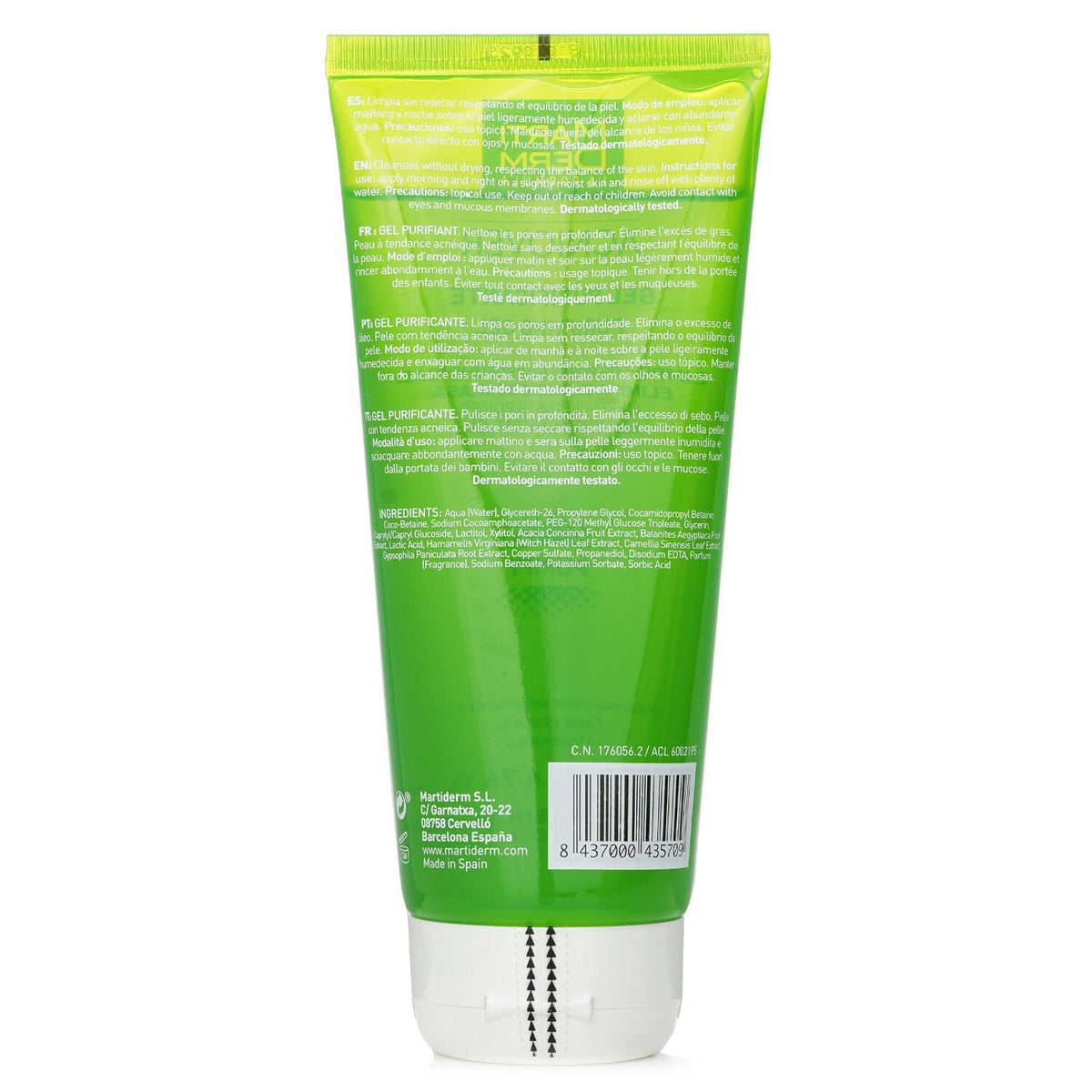 Martiderm - Acniover Purifying Gel Deep-cleanses Pores Eliminates Excess Oil  (F