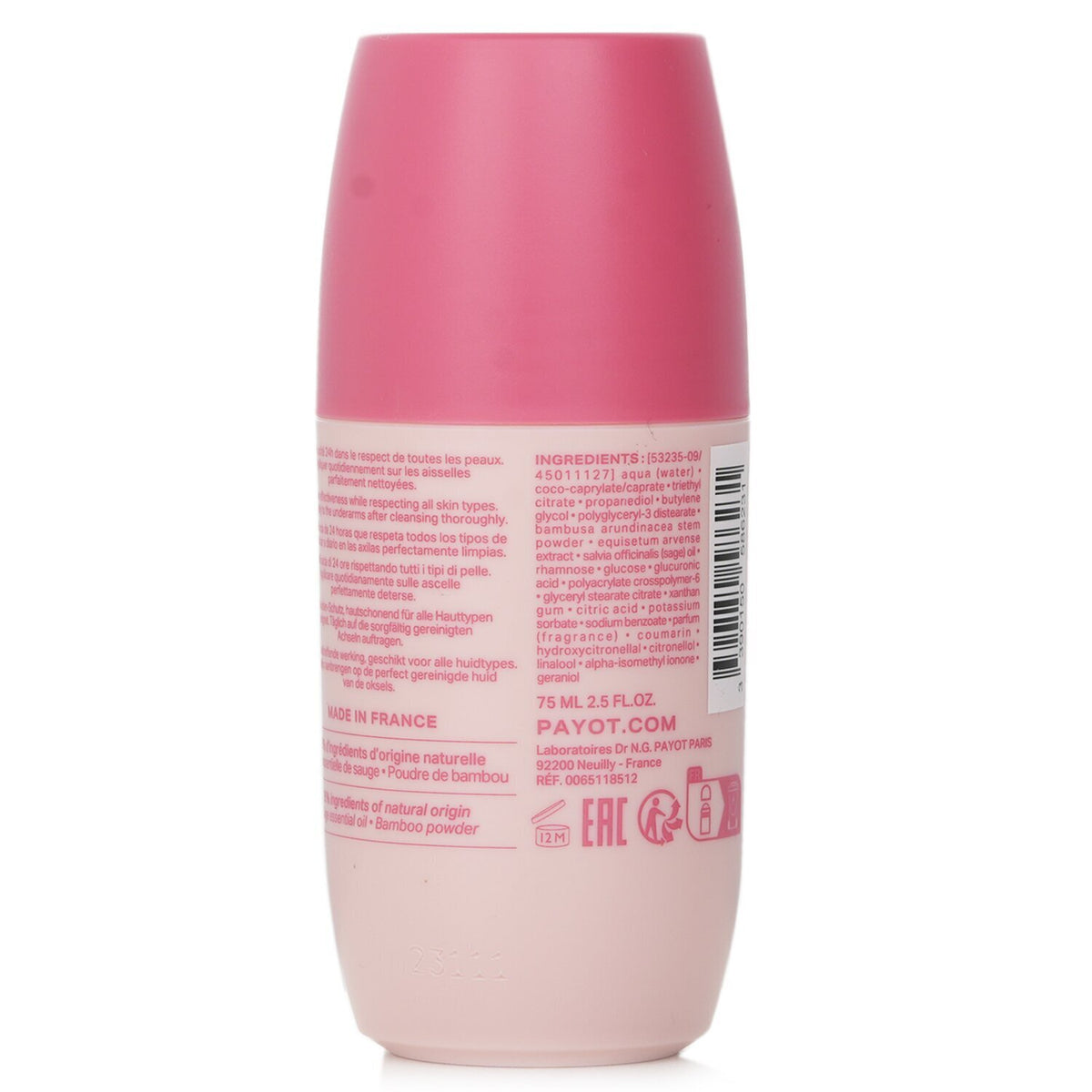 Payot - 24HR Freshness Roll-On Deodorant Alcohol Free  - 75ml/2.5oz