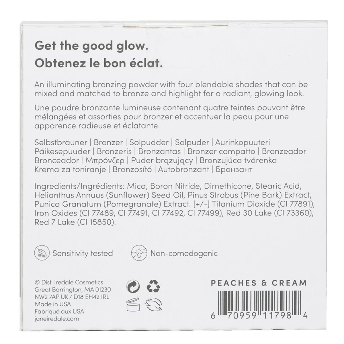 Jane Iredale PureBronze Shimmer Bronzer Palette Refill - # Peaches & Cream 9