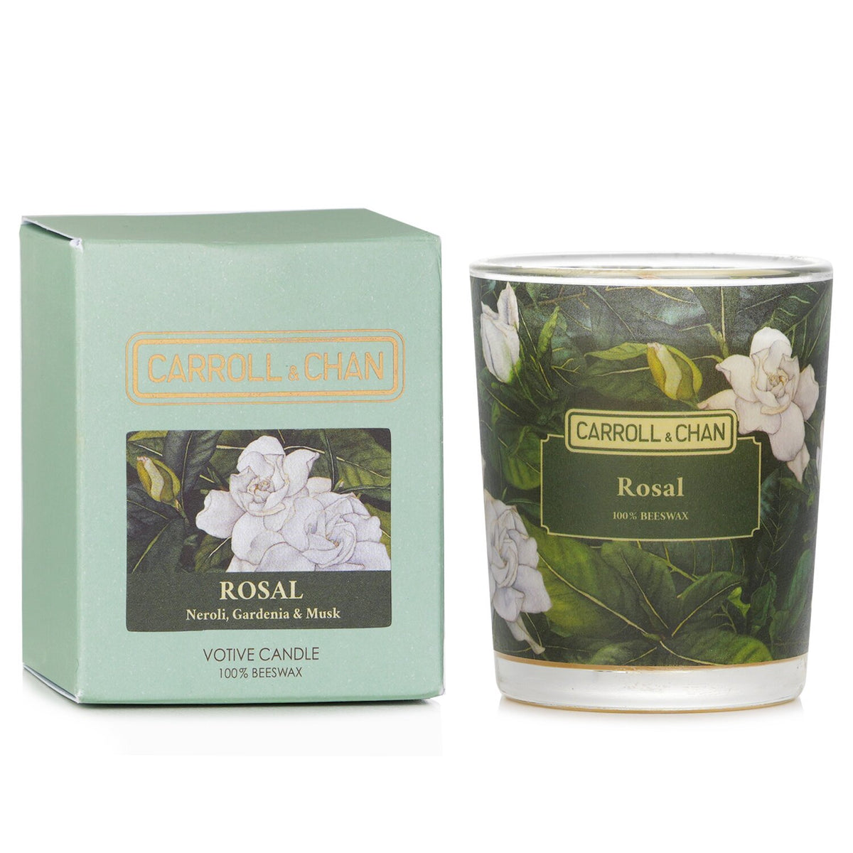 Carroll & Chan - 100% Beeswax Votive Candle - Rosal (Neroli, Gardenia & Musk)  -