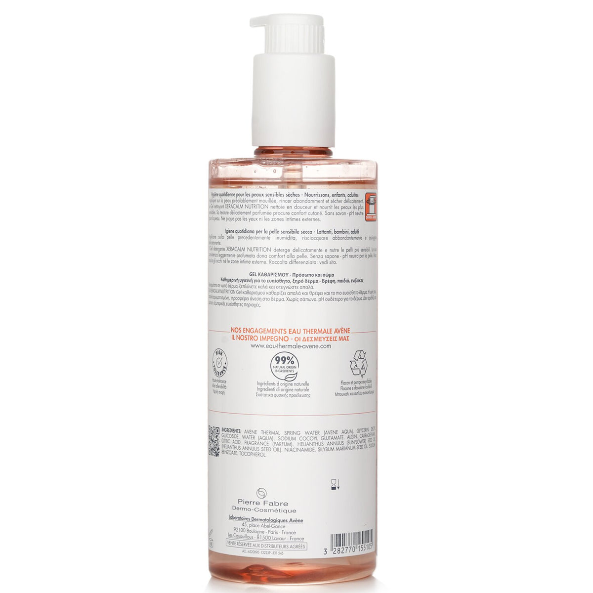 Avene - XeraCalm Nutrition Cleansing Gel  - 500ml/16.9oz