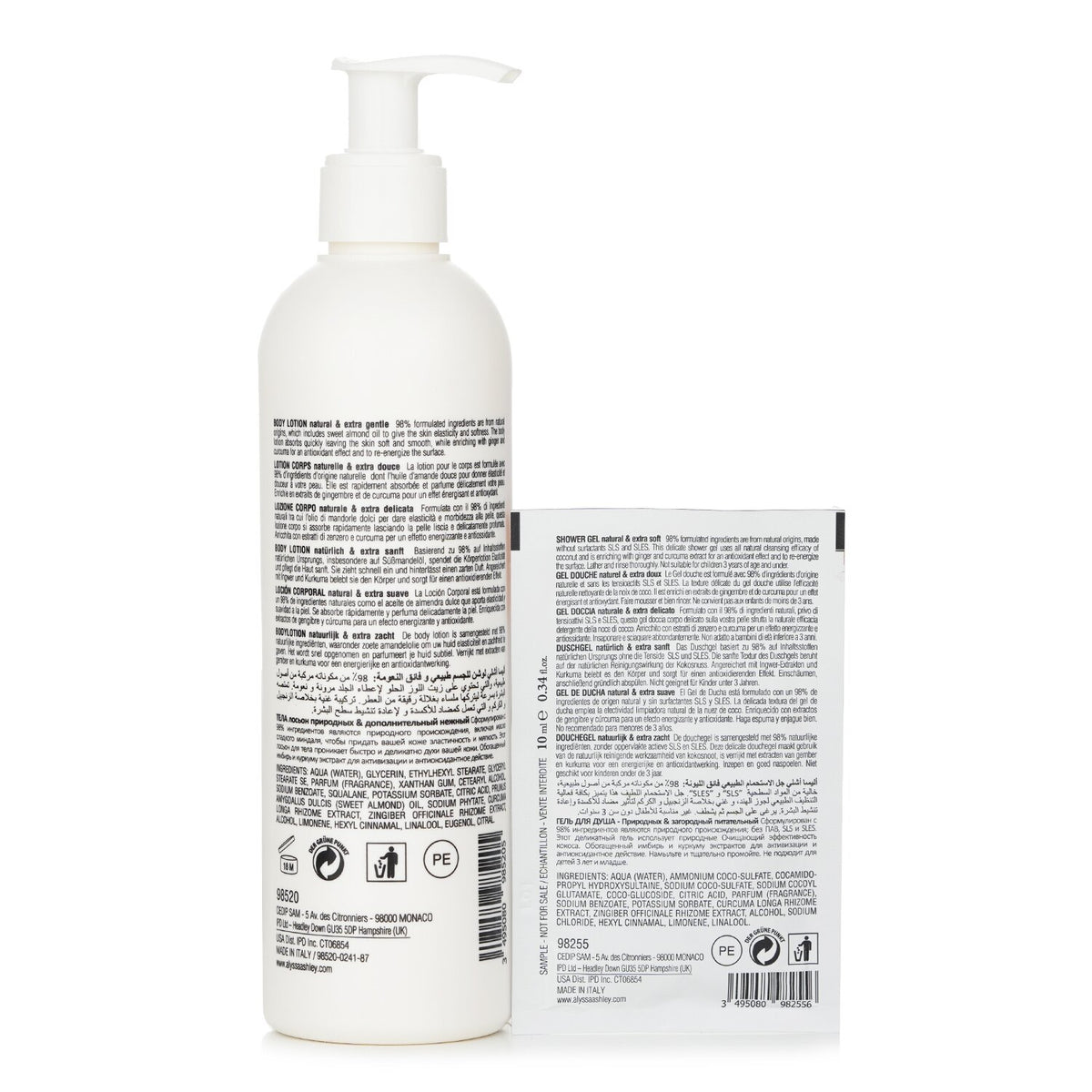 Alyssa Ashley - Biolab Ginger & Curcuma Extract Body Lotion + Shower Gel + Massa