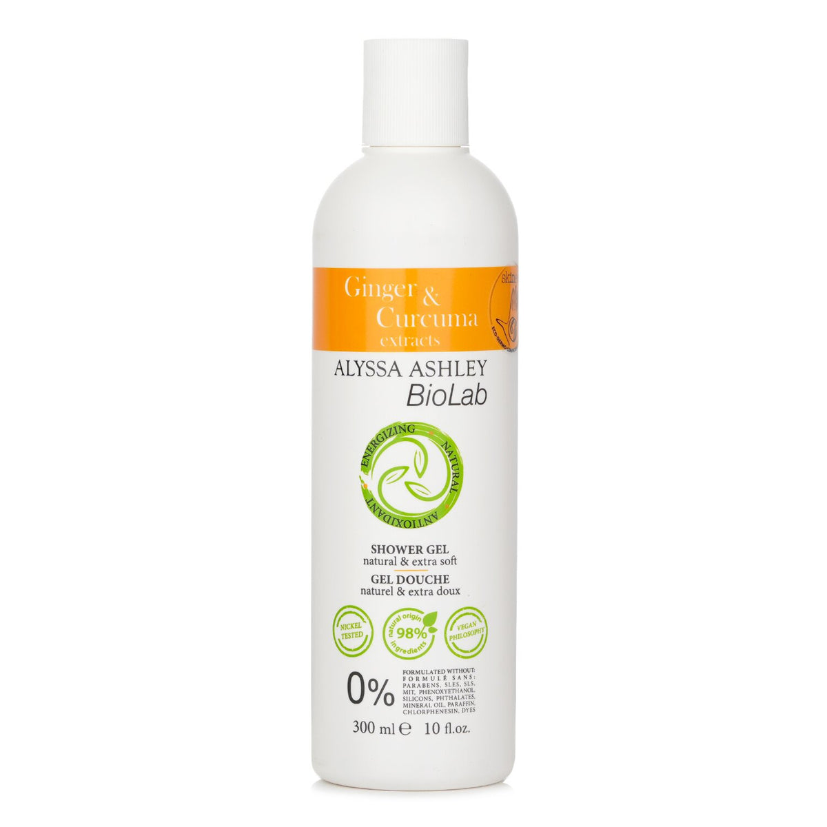 Alyssa Ashley - Biolab Ginger & Curcuma Shower Gel  - 300ml/10oz