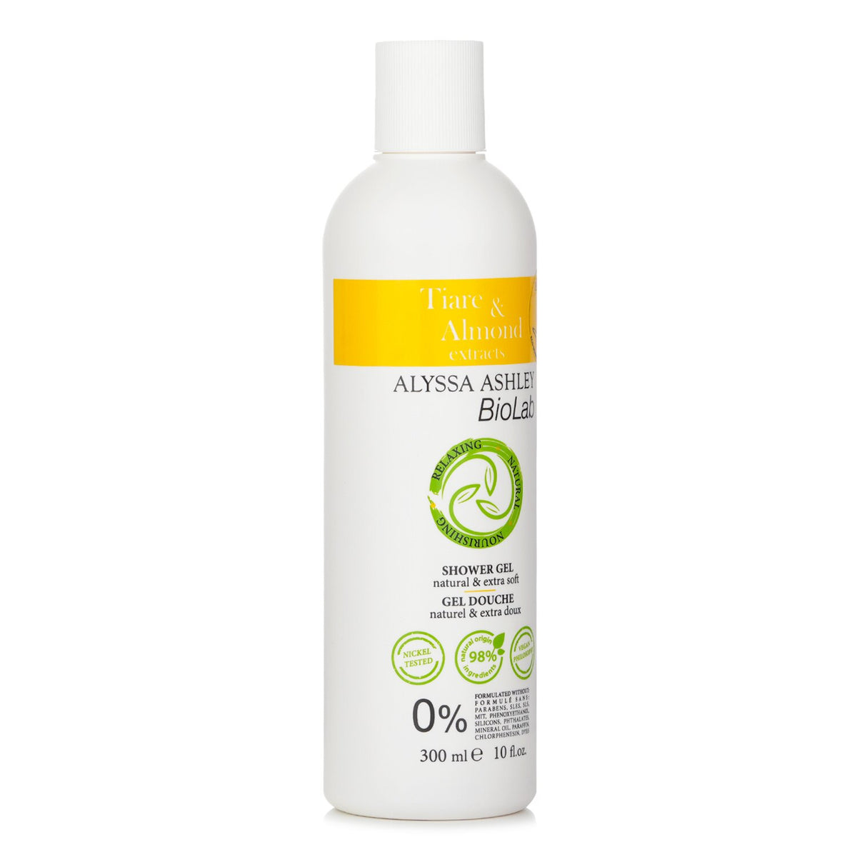 Alyssa Ashley - Biolab Tiarďż˝ & Almond Shower Gel  - 300ml/10oz