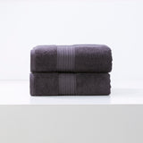 Renee Taylor Brentwood 650 GSM Low Twist 2 Pack Bath Sheet Carbon